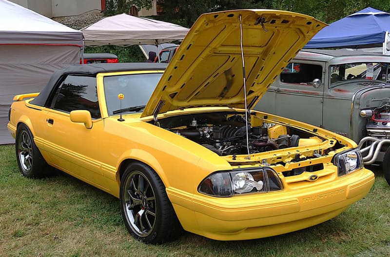 Yellow Foxbody Mustang